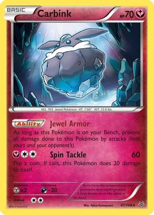 Carbink 047 - Reverse Holofoil XY Roaring Skies - Rare