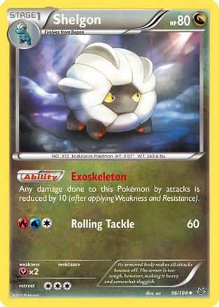 Shelgon - Reverse Holofoil XY Roaring Skies - Uncommon
