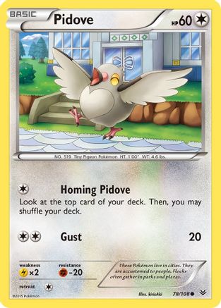Pidove 078 - Reverse Holofoil XY Roaring Skies - Common
