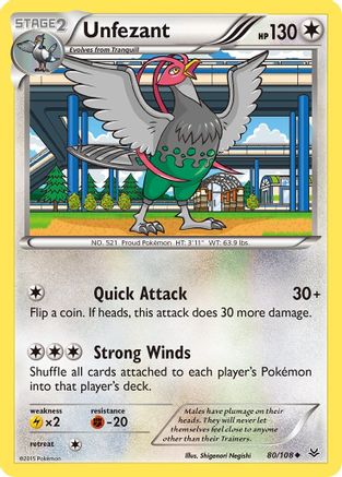 Unfezant (80) XY Roaring Skies - Uncommon