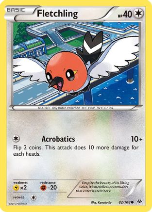 Fletchling 082 - Reverse Holofoil XY Roaring Skies - Common