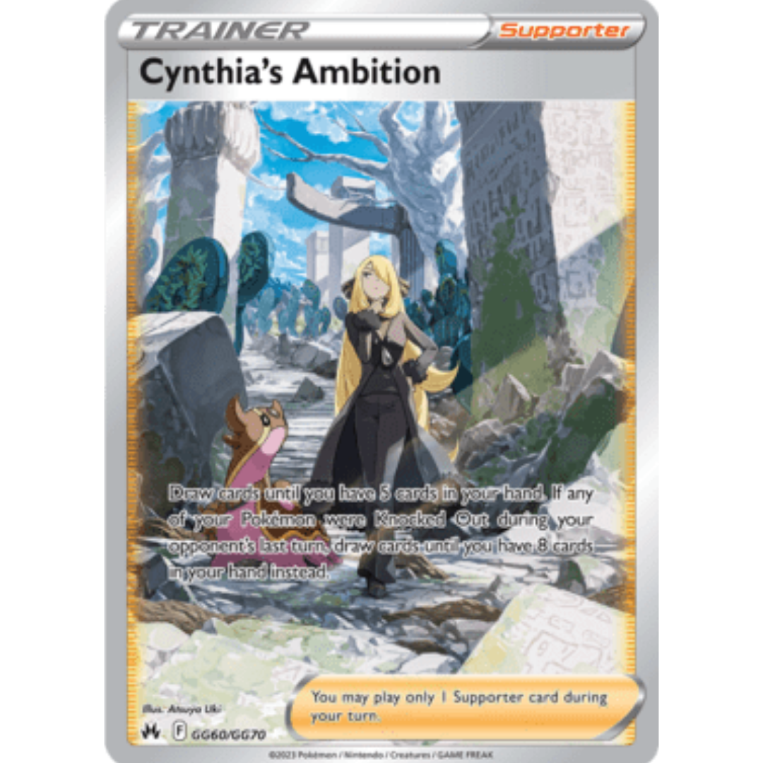 Cynthia's Ambition GG60 - Holofoil SWSH Crown Zenith Galarian Gallery - Ultra Rare