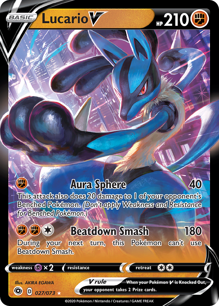 Lucario V 027/073 Deck Exclusives - Promo