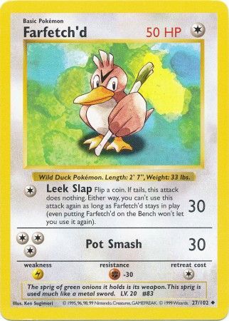 Farfetch'd 027 - Unlimited Base Set Shadowless - Uncommon