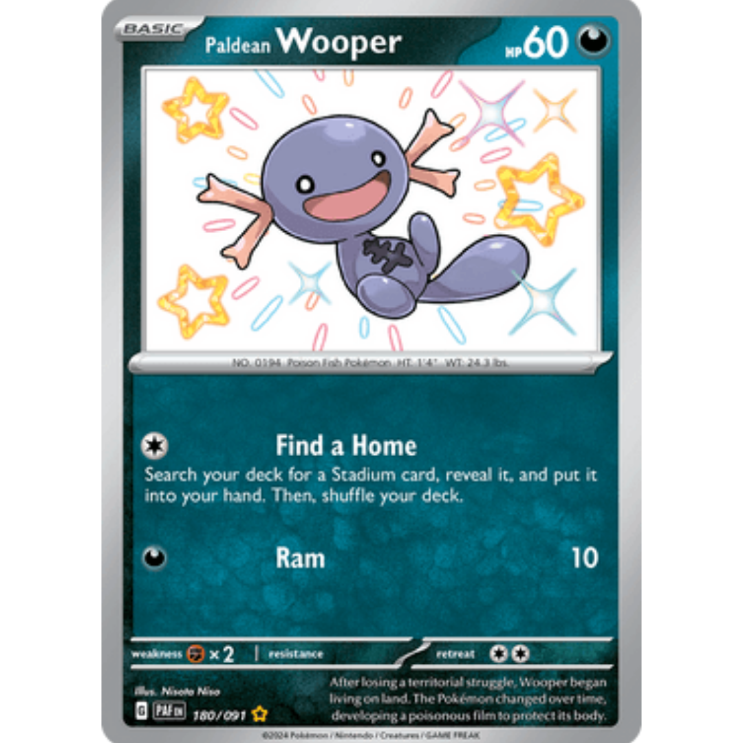 Paldean Wooper 180/091 - Holofoil SV Paldean Fates - Shiny Rare