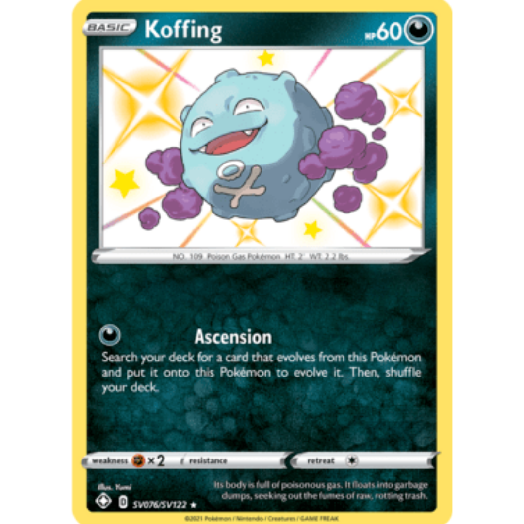 Koffing SV076 - Holofoil Shining Fates Shiny Vault - Shiny Holo Rare