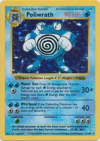 Poliwrath/102 Base Set Shadowless - Holo Rare