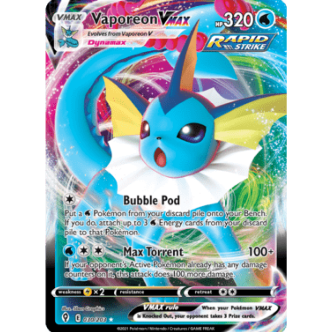 Vaporeon VMAX 030 - Holofoil SWSH07 Evolving Skies - Ultra Rare
