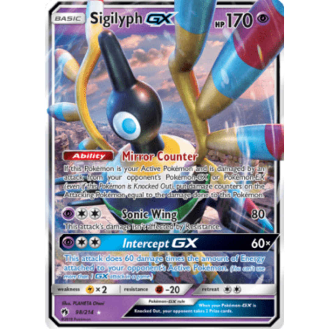 Sigilyph GX 098/214 - Holofoil SM Lost Thunder - Ultra Rare