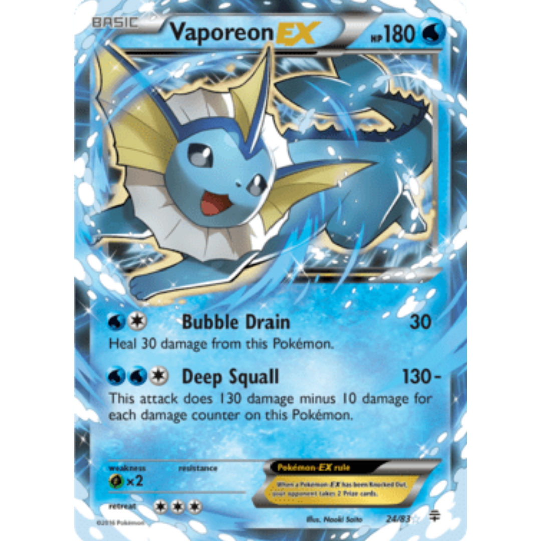 Vaporeon EX 024 - Holofoil Generations - Ultra Rare