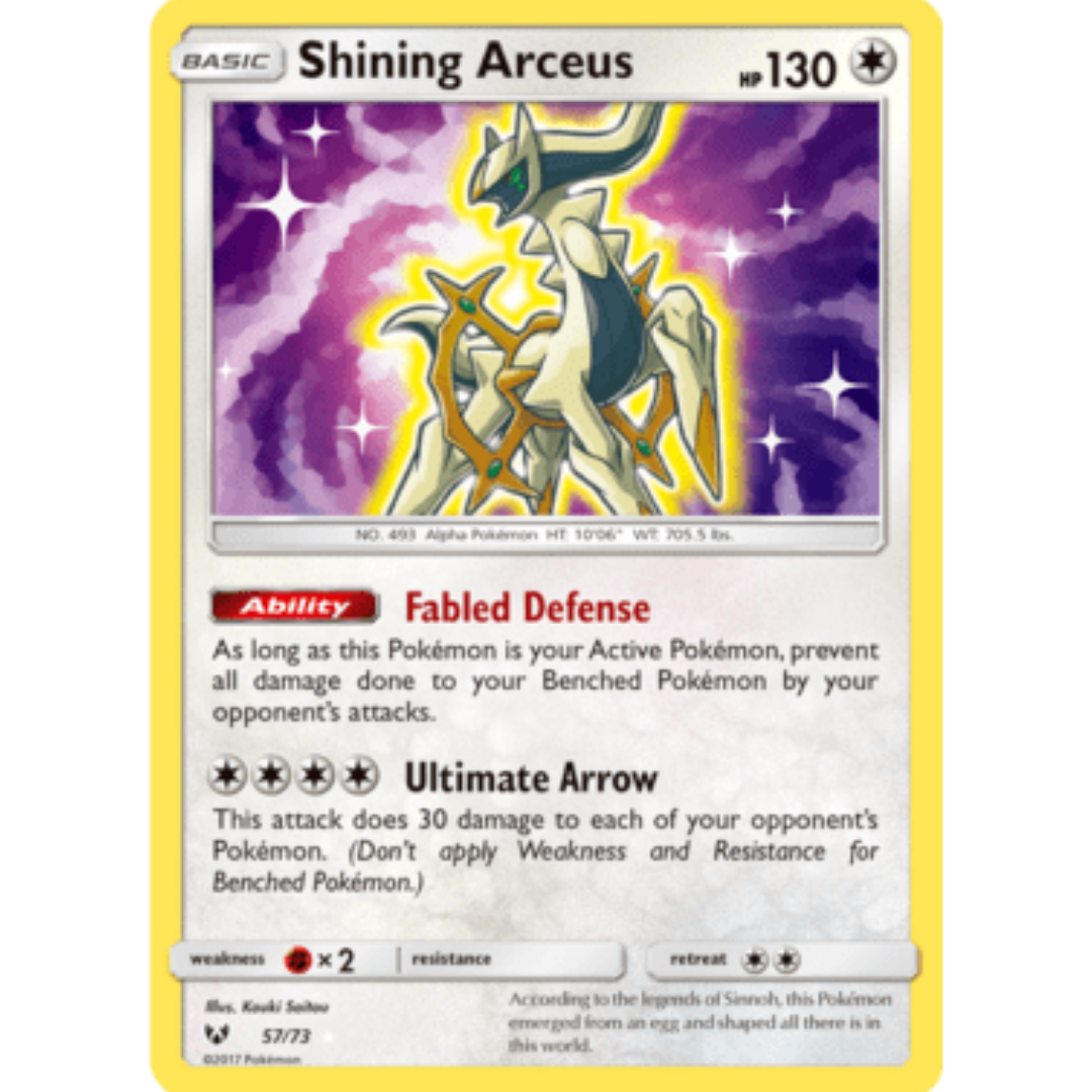 Shining Arceus 057 - Holofoil Shining Legends - Shiny Holo Rare