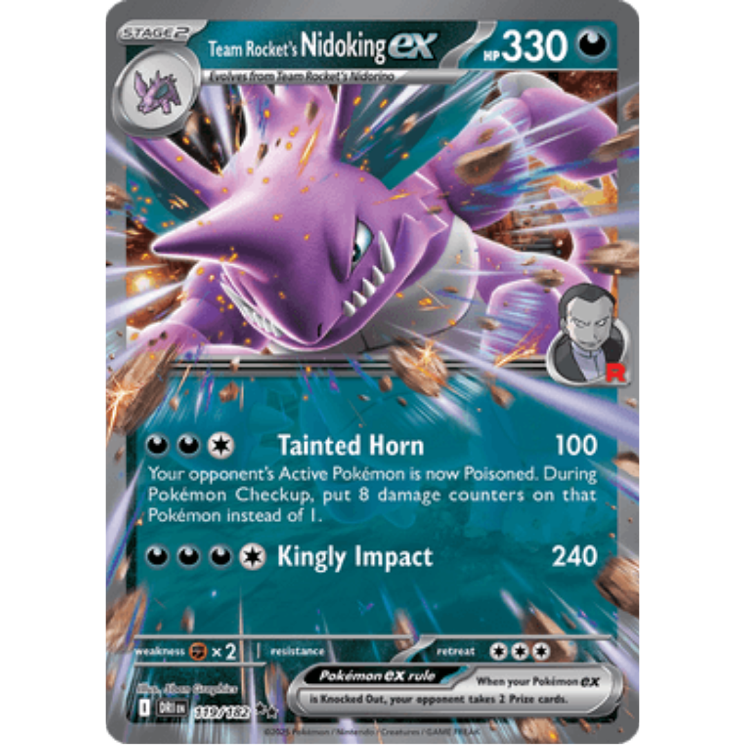Team Rocket's Nidoking ex 119/182 - Holofoil SV10 Destined Rivals - Double Rare