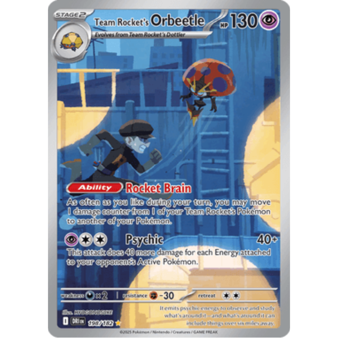 Team Rocket's Orbeetle 198/182 - Holofoil SV10 Destined Rivals - Illustration Rare