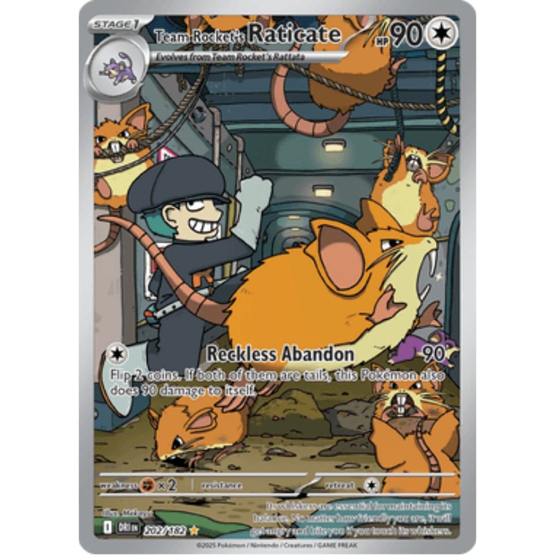Team Rocket's Raticate 202/182 - Holofoil SV10 Destined Rivals - Illustration Rare