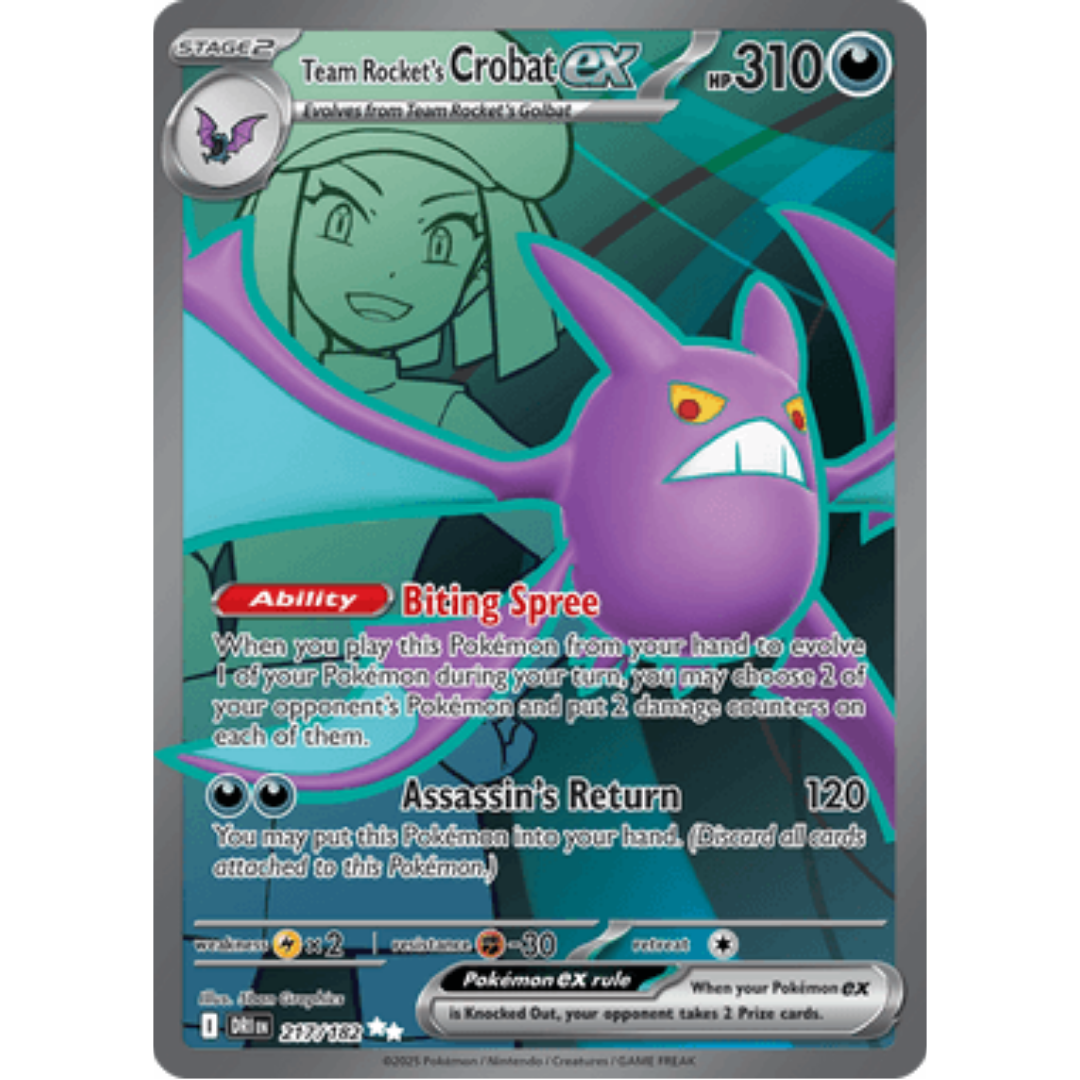 Team Rocket's Crobat ex 217/182 - Holofoil SV10 Destined Rivals - Ultra Rare