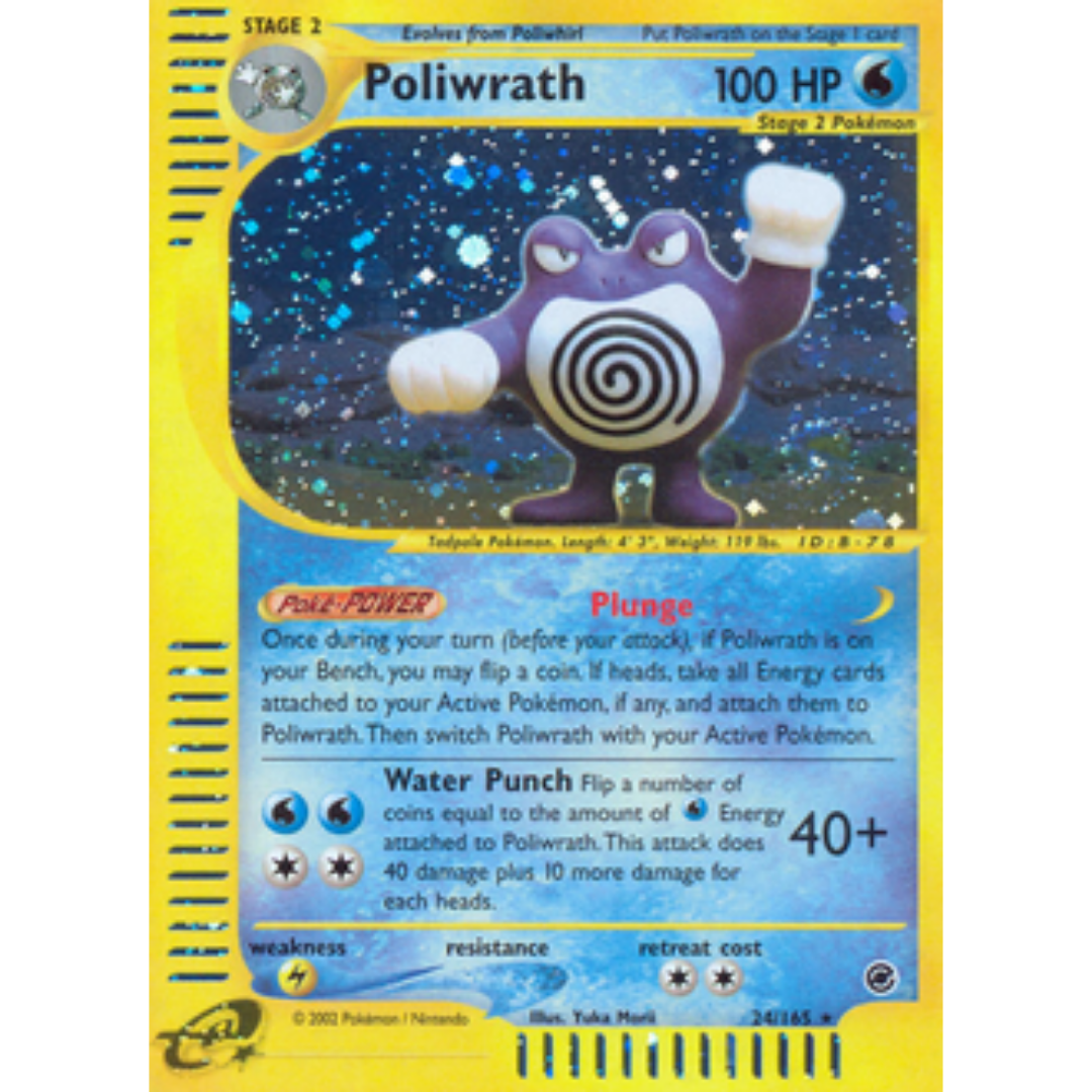 Poliwrath (24) 024 - Holofoil Expedition - Holo Rare