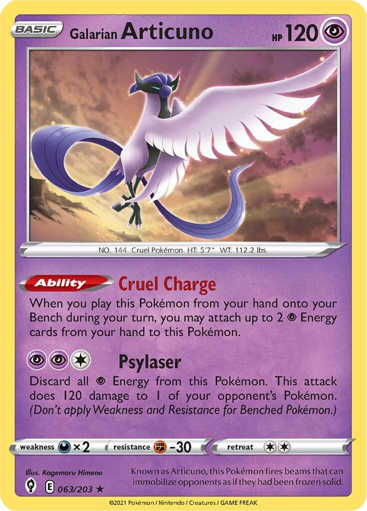 Galarian Articuno - 063/203/203 Deck Exclusives - Rare