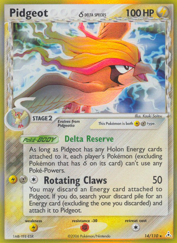 Pidgeot (Delta Species)/110 - Holofoil Holon Phantoms - Holo Rare