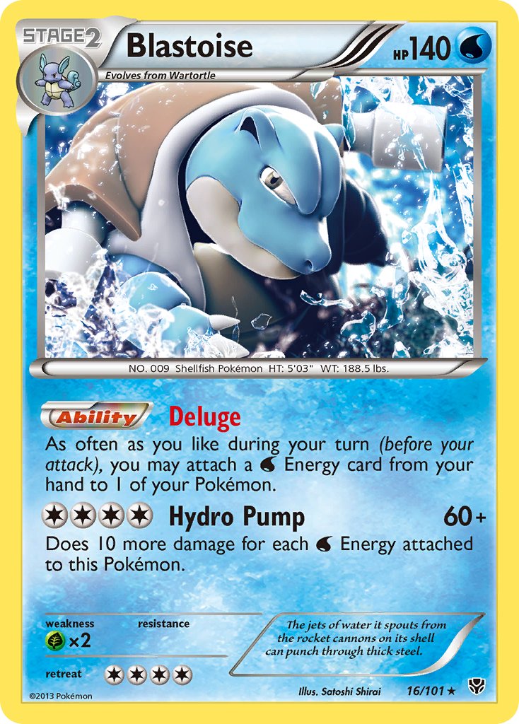Blastoise - 16/101 (BW Plasma Blast)/101 Deck Exclusives - Rare