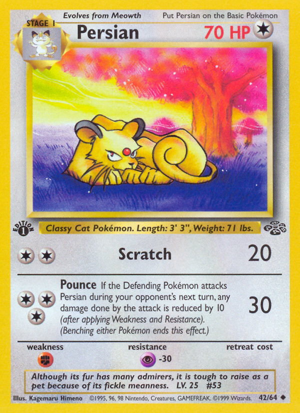Persian 042/64 - 1st Edition Jungle - Uncommon