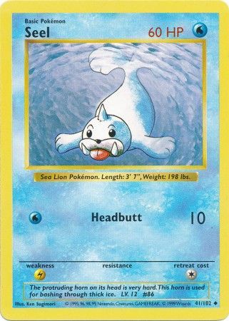 Seel 041 - Unlimited Base Set Shadowless - Uncommon