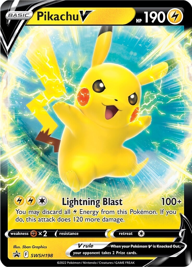 Pikachu V SWSH198 - Holofoil Jumbo Cards - Promo
