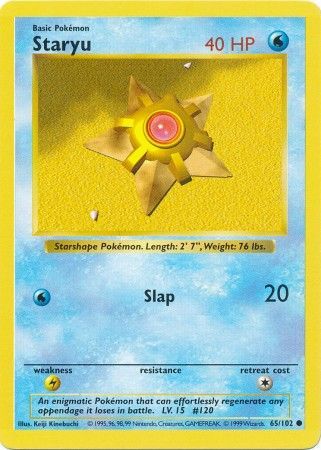 Staryu 065 - Unlimited Base Set Shadowless - Common