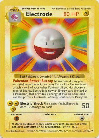 Electrode/102 - Unlimited Base Set Shadowless - Rare