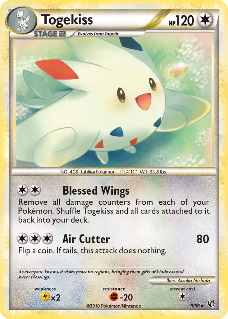 Togekiss - 9/90 (HGSS Undaunted)/090 Deck Exclusives - Rare