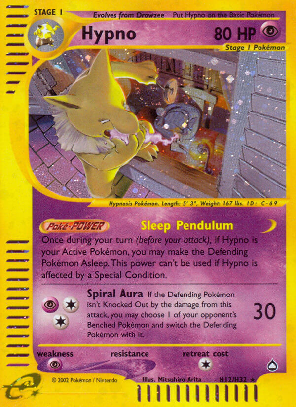 Hypno (H12) H12 - Holofoil Aquapolis - Holo Rare
