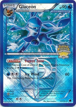 Glaceon - 23/116 (City Championships)/116 - Reverse Holofoil League & Championship Cards - Promo