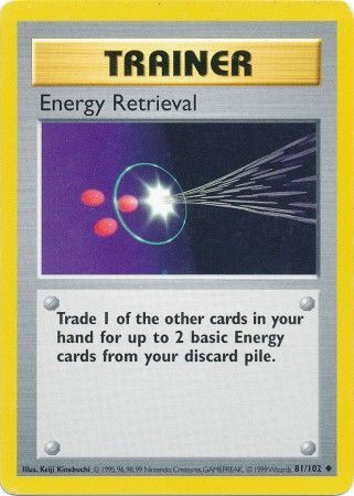 Energy Retrieval 081 - Unlimited Base Set Shadowless - Uncommon