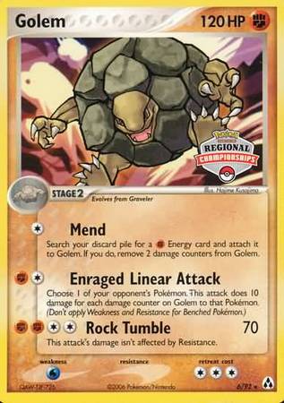 Golem - 6/92 (Regional Championships)/92 League & Championship Cards - Promo