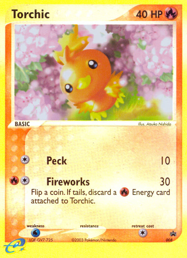Torchic - 008 (e-League) - Reverse Holofoil Nintendo Promos - Promo