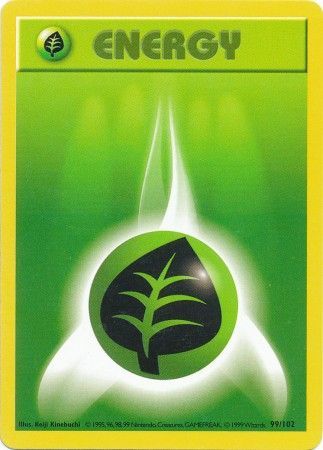 Grass Energy 099 - Unlimited Base Set Shadowless - Common