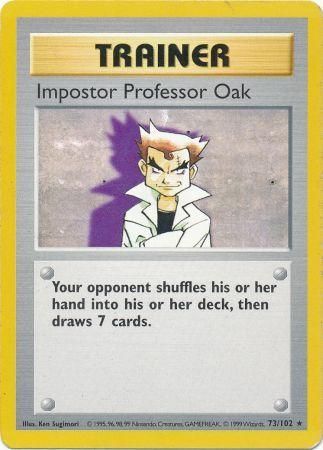 Impostor Professor Oak/102 - Unlimited Base Set Shadowless - Rare
