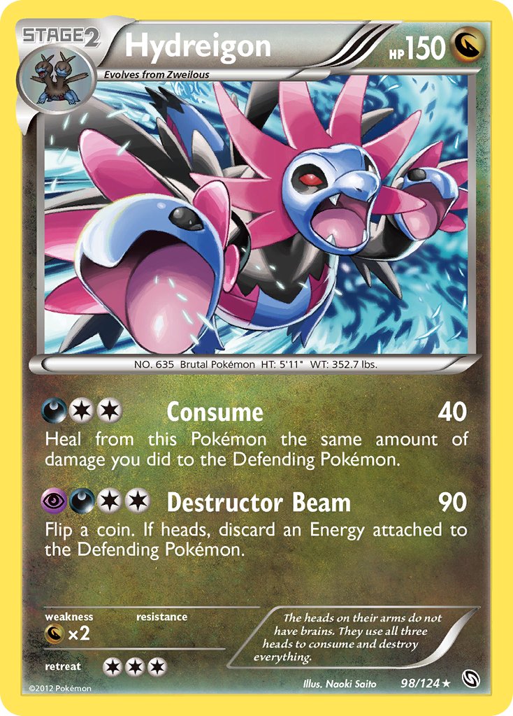 Hydreigon - 98/124 (Cracked Ice Holo)/124 - Holofoil Deck Exclusives - Holo Rare