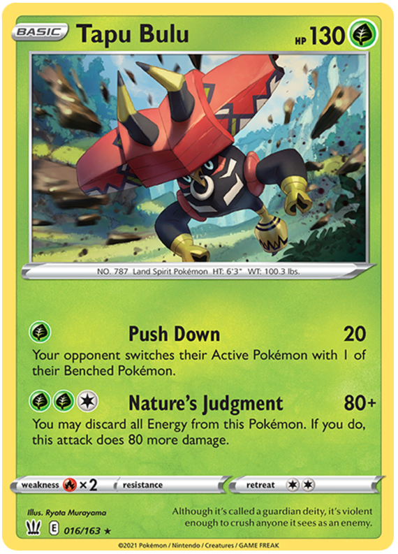 Tapu Bulu - 016/163/163 Deck Exclusives - Rare