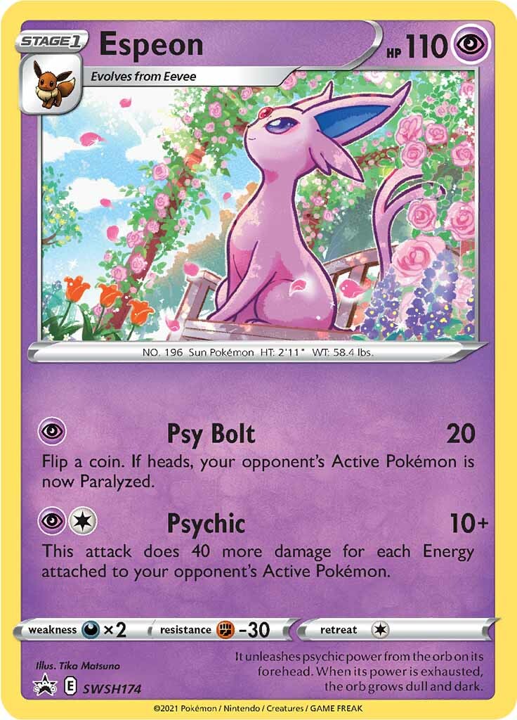 Espeon SWSH174 - Holofoil SWSH Sword & Shield Promo Cards - Promo