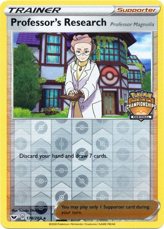 Professor's Research - 178/202 (Regional Championships)/202 - Reverse Holofoil League & Championship Cards - Promo