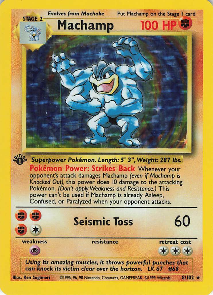 Machamp 008/102 - 1st Edition Holofoil Deck Exclusives - Holo Rare