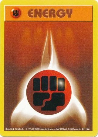 Fighting Energy 097 - Unlimited Base Set Shadowless - Common