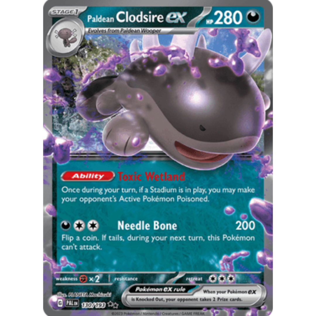 Paldean Clodsire ex 130 - Holofoil SV02 Paldea Evolved - Double Rare