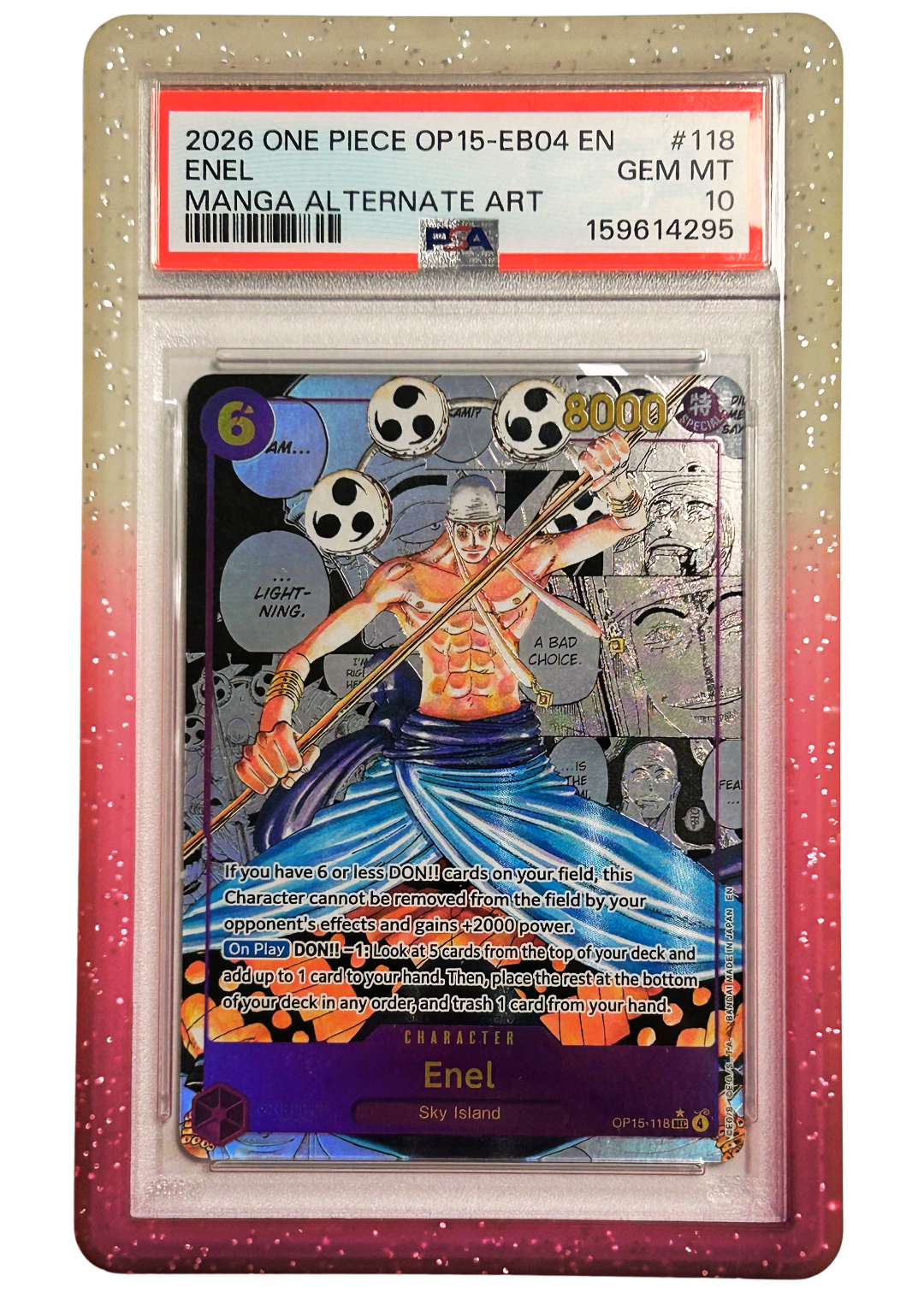 PSA 10 Enel (OP15-118) Alternate Art Manga