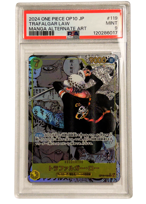 PSA 9 Trafalgar Law (OP10-119) Alternate Art Manga [JAPANESE]