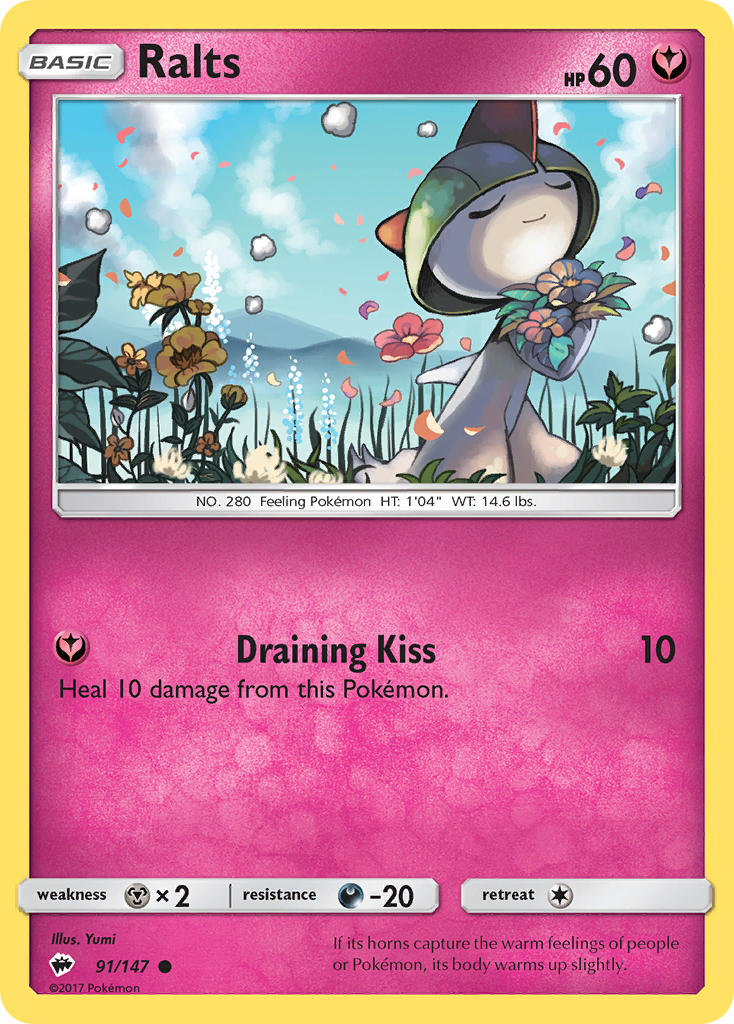 Ralts 091  SM  Burning Shadows - Common