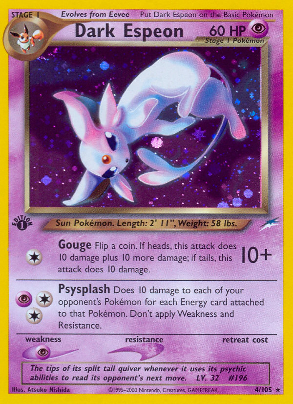 Dark Espeon  - 1st Edition Holofoil Neo Destiny - Holo Rare