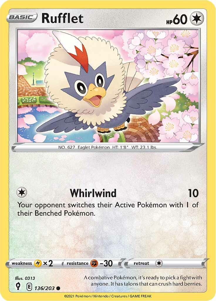 Rufflet 136  SWSH07 Evolving Skies - Common
