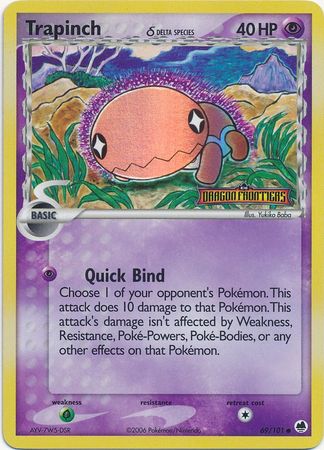 Trapinch 069/101  - Reverse Holofoil Dragon Frontiers - Common