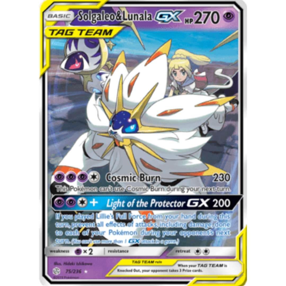 Solgaleo & Lunala GX 075/236  - Holofoil SM  Cosmic Eclipse - Ultra Rare